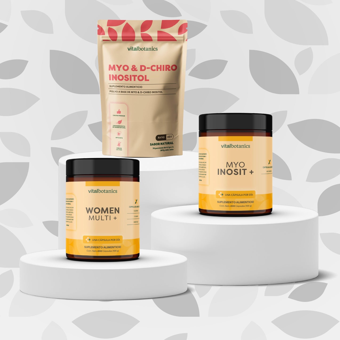 KIT HORMONAL PARA MUJER | MYO & D-CHIRO INOSITOL (POLVO), WOMEN MULTI +, MYO INOSIT + | KIT FEM HORMONE