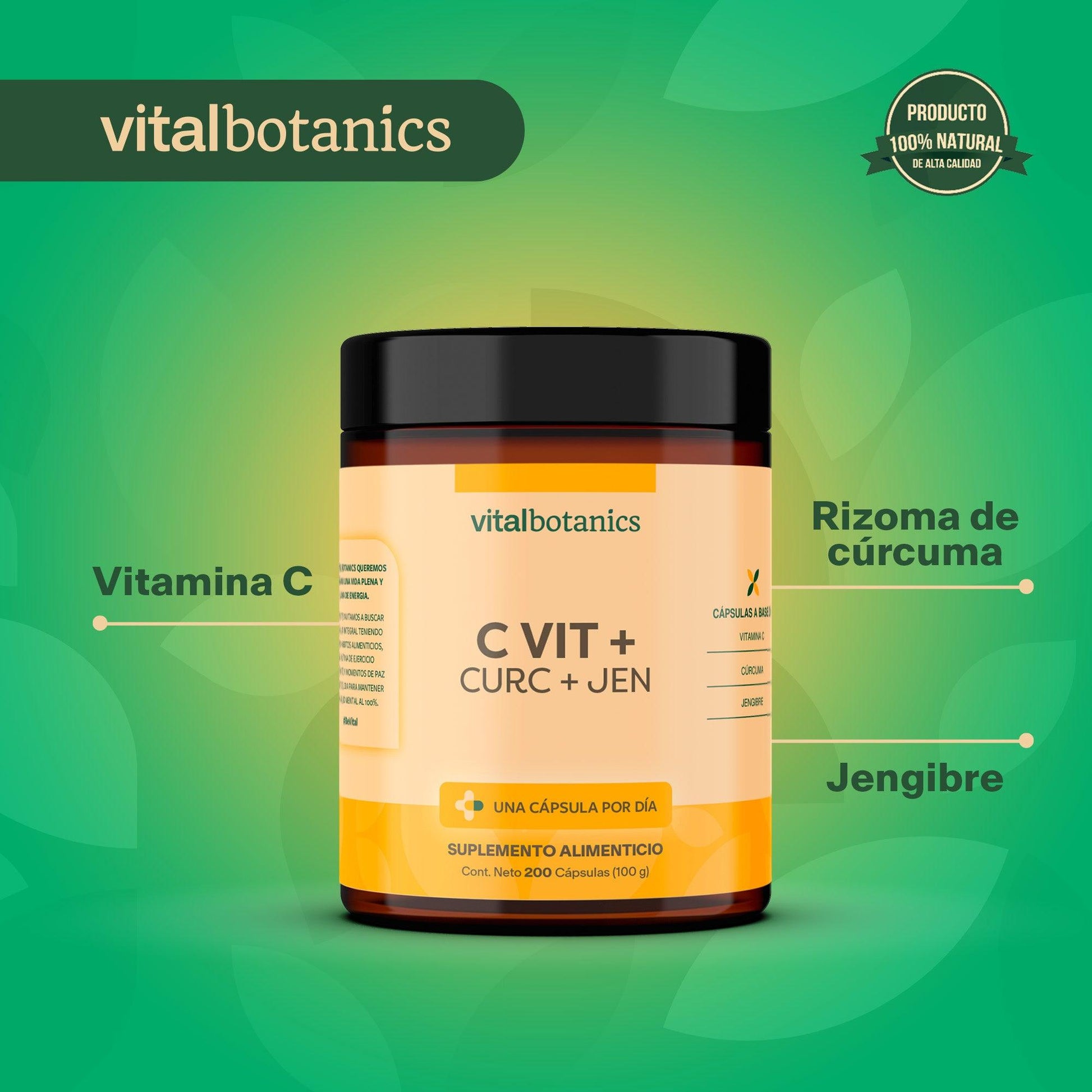 Complejo Vitamina C, Jengibre en Cápsulas
