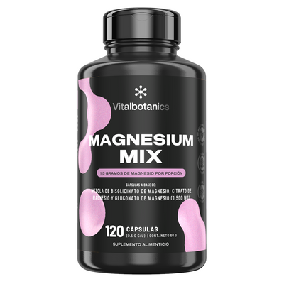 Magnesium Mix+ | Triple Magnesio: Citrato, Bisglicinato y Gluconato - VitalBotanics