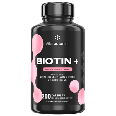 Biotin+ | Biotina con Vitamina E y Jengibre - VitalBotanics