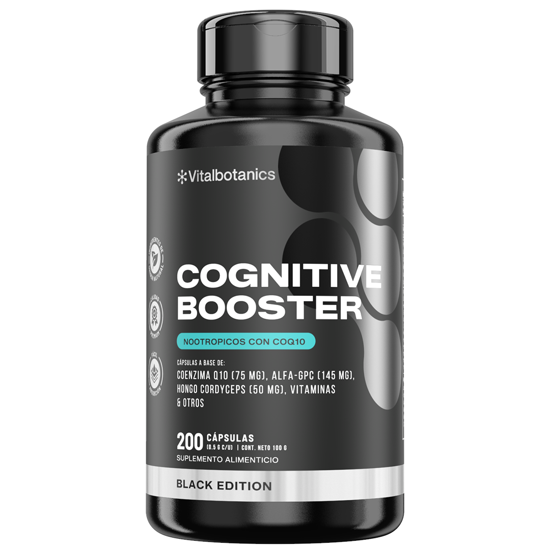 Cognitive Booster Black | Alpha-GPC con L-Teanina y CoQ10