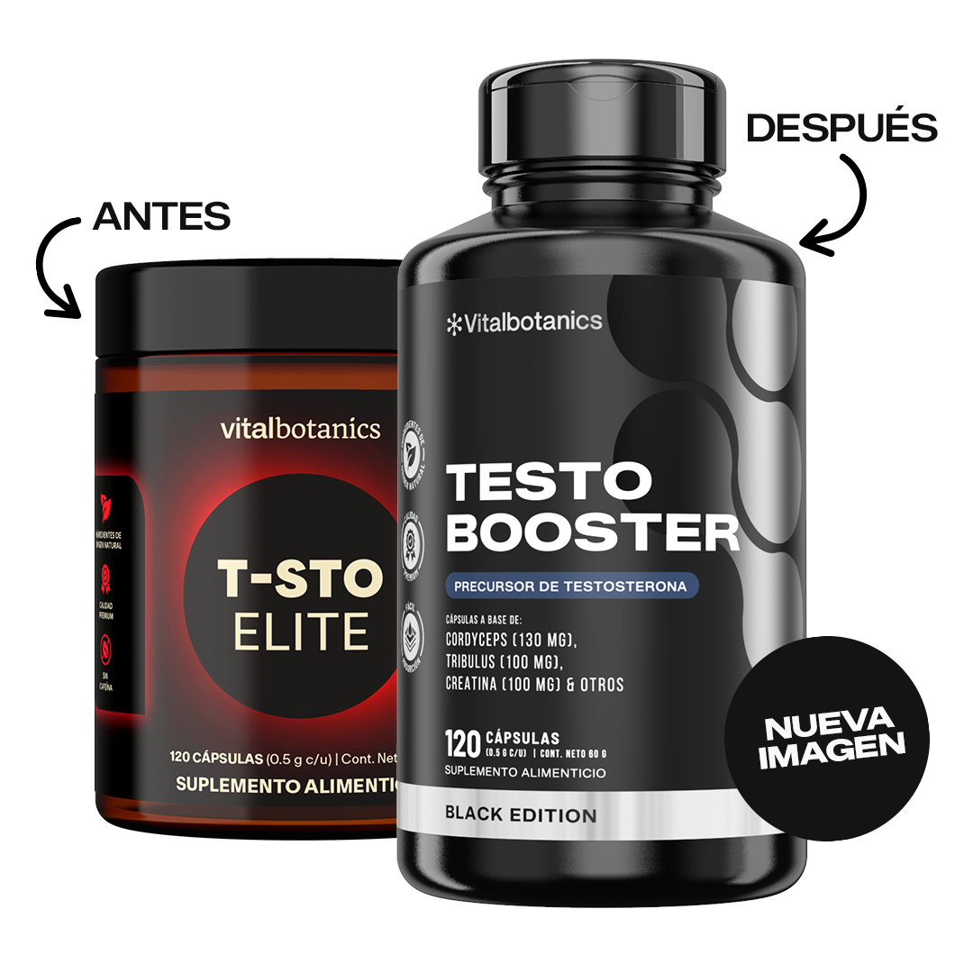 Testo Booster Black | Maca Negra, Cordyceps y Creatina en Cápsulas