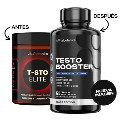 Testo Booster Black | Maca Negra, Cordyceps y Creatina en Cápsulas