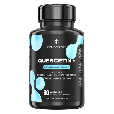Quercetin+ | Quercetina con NAC, Vitamina C y Zinc - VitalBotanics