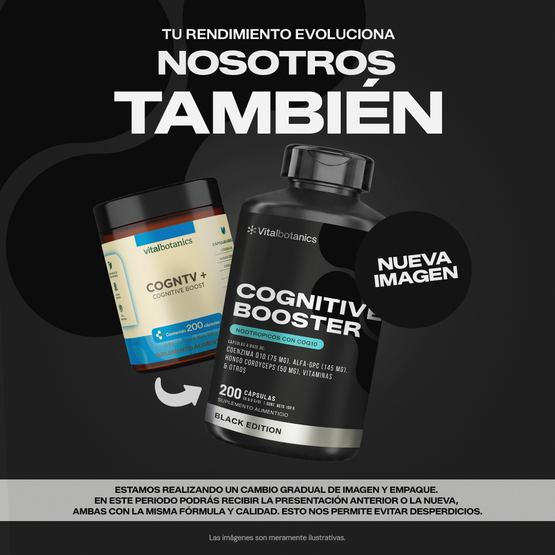 Cognitive Booster Black | Alpha-GPC con L-Teanina y CoQ10