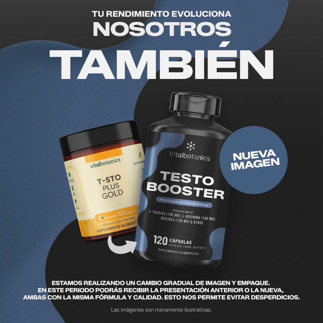 Testo Booster 120c Vitalbotanics – Moringa, L-Arginina y Guaraná vitalidad masculina