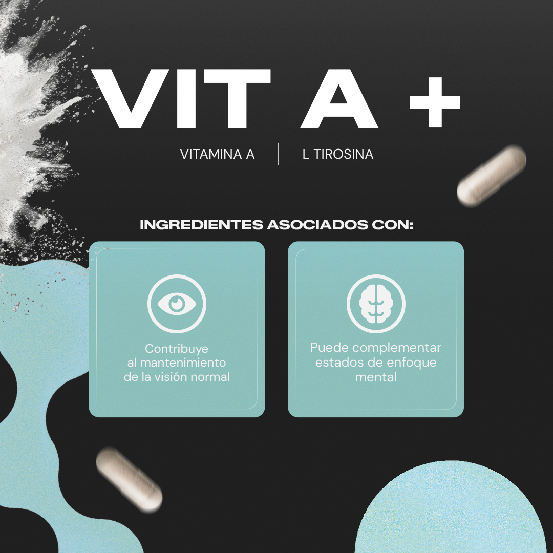 Vit A+ | L-Tirosina con Vitamina A - Más enfoque