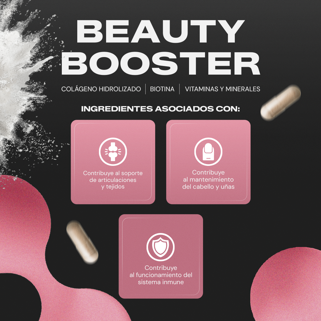 Beauty Booster | Colágeno con Biotina, Vitamina C y Zinc