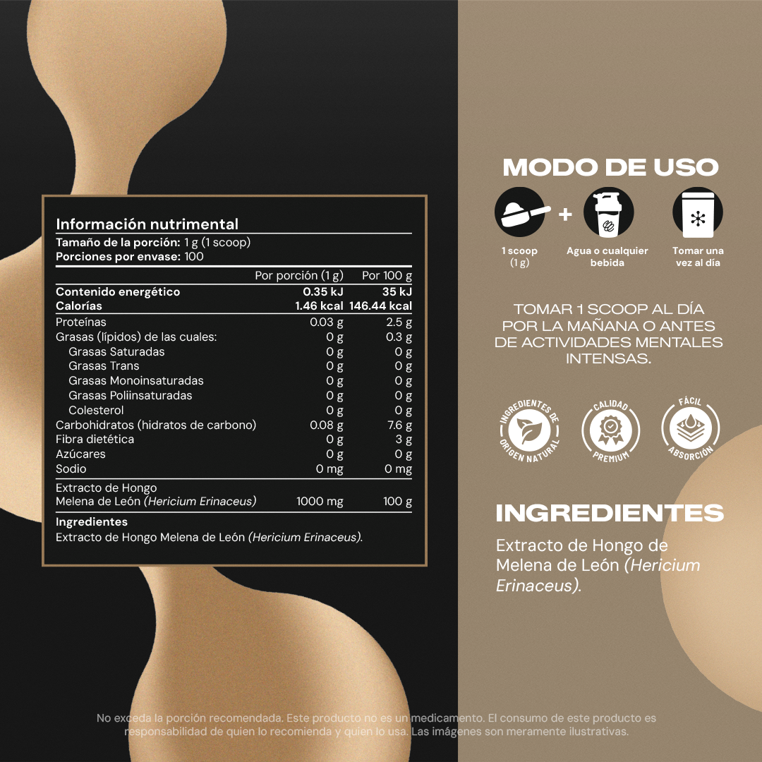 Kit Adaptogens | Ashwagandha + Reishi + Cordyceps + Melena de León