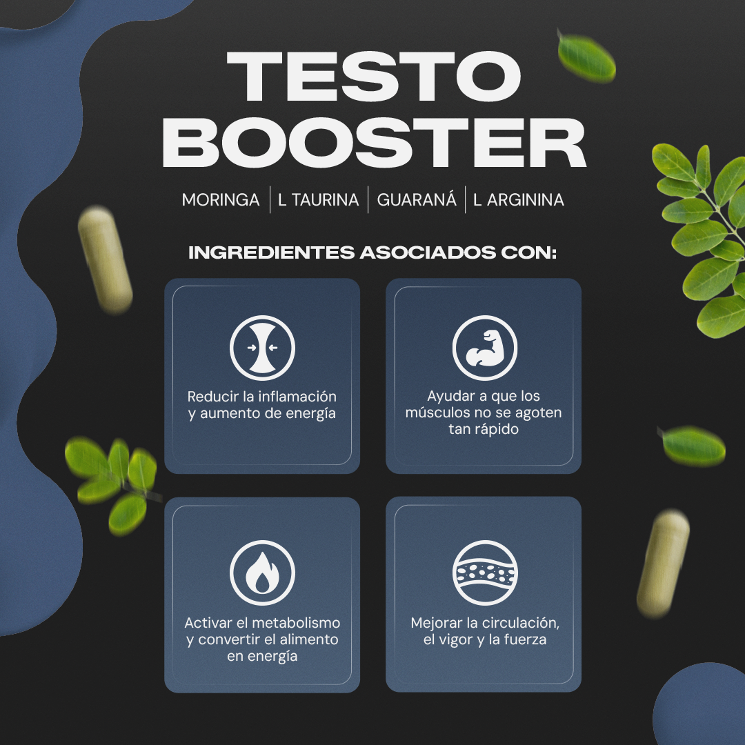 Hombre activo con Testo Booster 120c Vitalbotanics – suplemento masculino natural