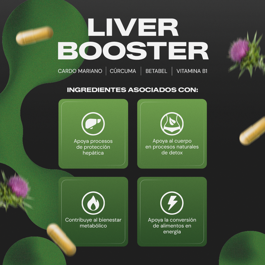 Liver Booster | Cardo Mariano con Betabel y Diente de León - Detox Hepático