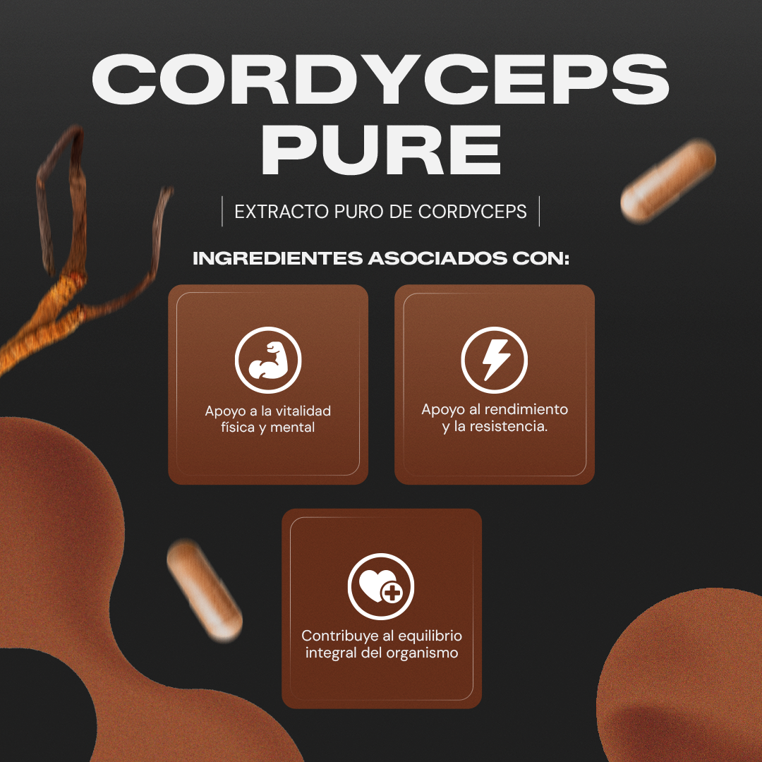 Cordyceps Pure | Extracto de Cordyceps - Energía Celular y Resistencia