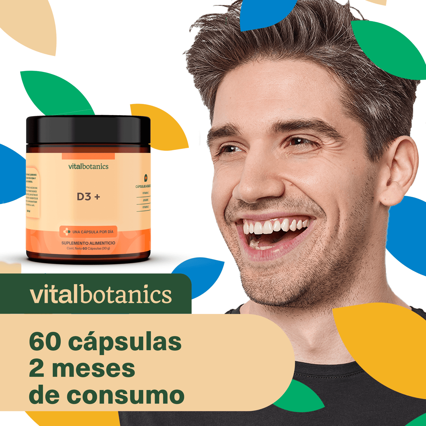COMPLEJO VITAMINA C + D + JENGIBRE | Vitamina C, Vitamina D, Jengibre | D3 +