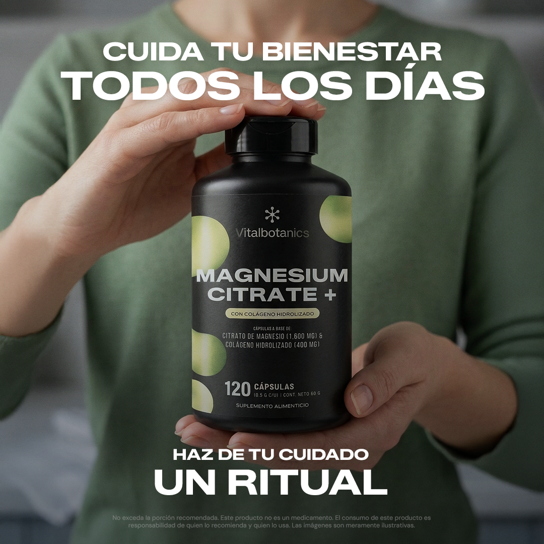 Modo de uso Magnesium Citrate+ Vitalbotanics – dosis recomendada diaria