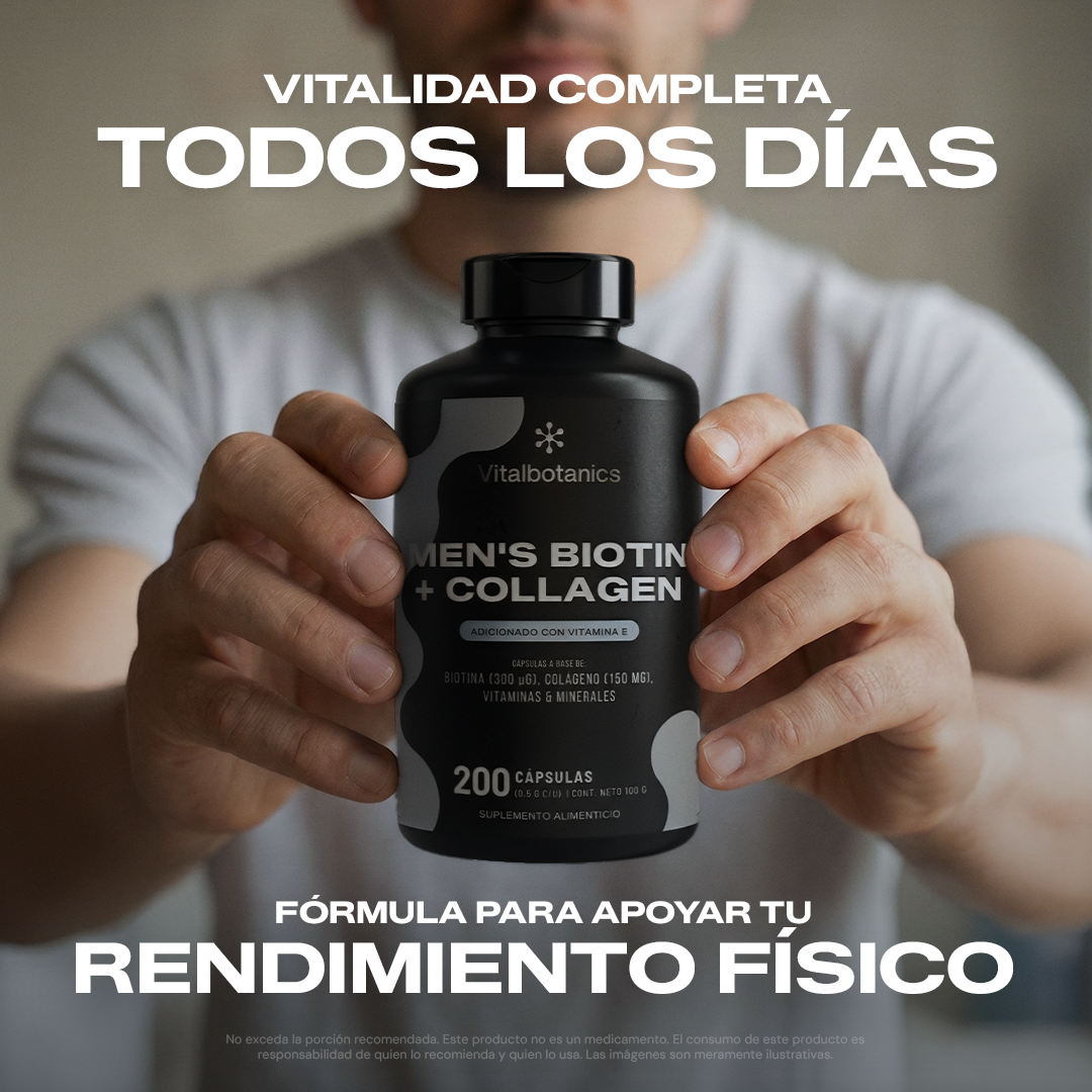 Ingredientes Men’s Biotin + Collagen – Colágeno Hidrolizado, Biotina, Vitamina D y Magnesio