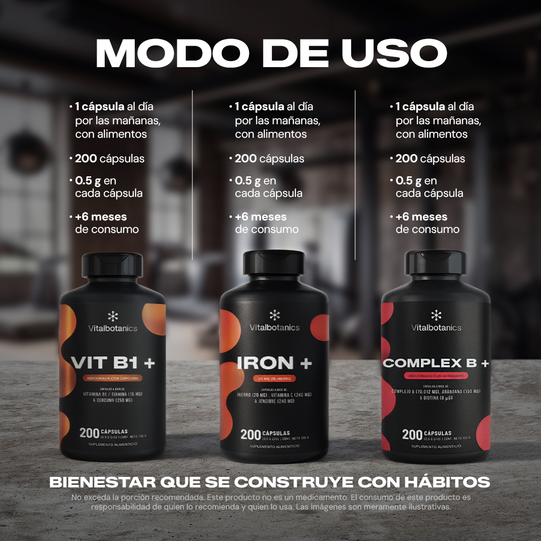 Modo de uso del Kit Energy & Vitality Vitalbotanics – cómo tomar los 3 suplementos