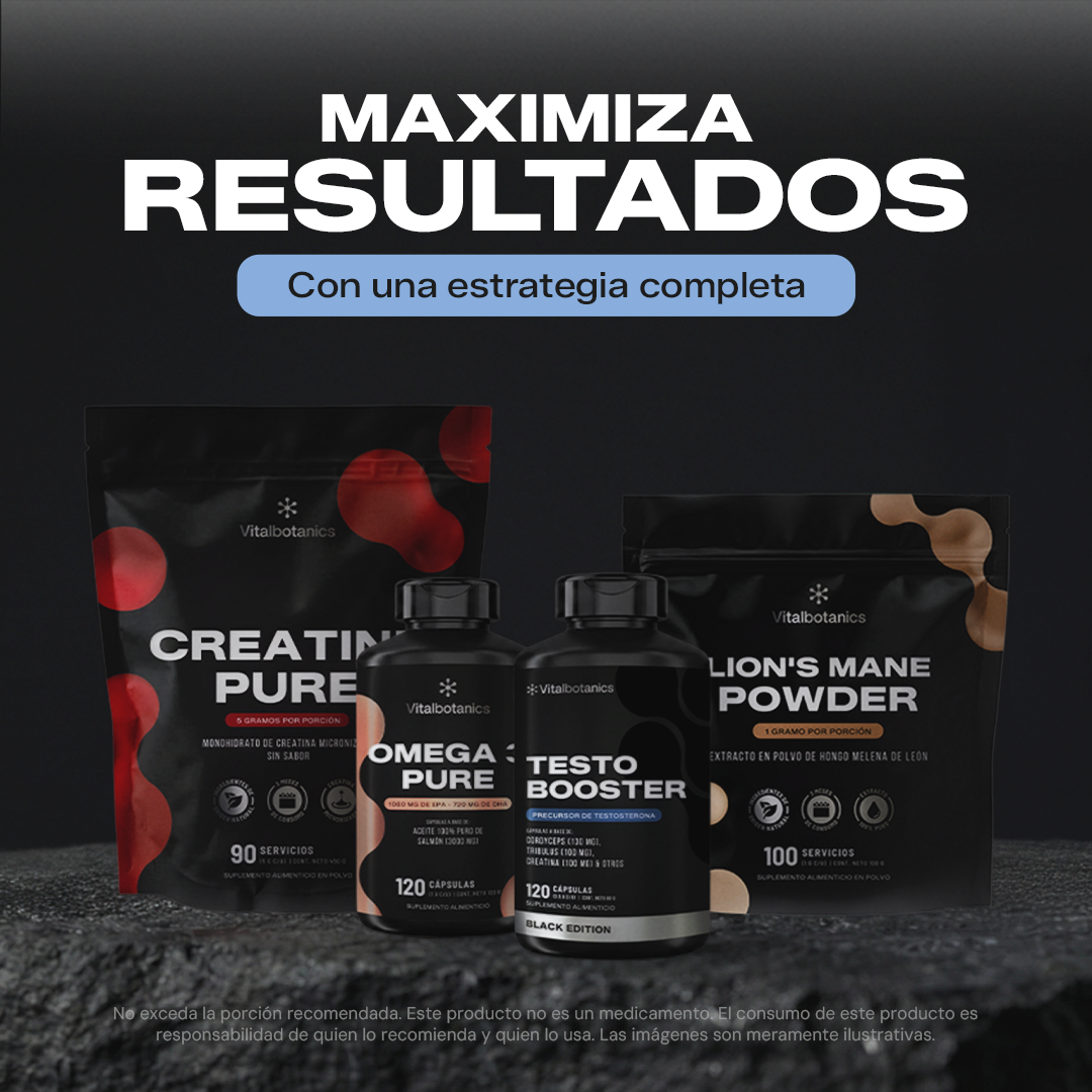 Bundle Testo Booster Black Vitalbotanics – combina con otros suplementos masculinos