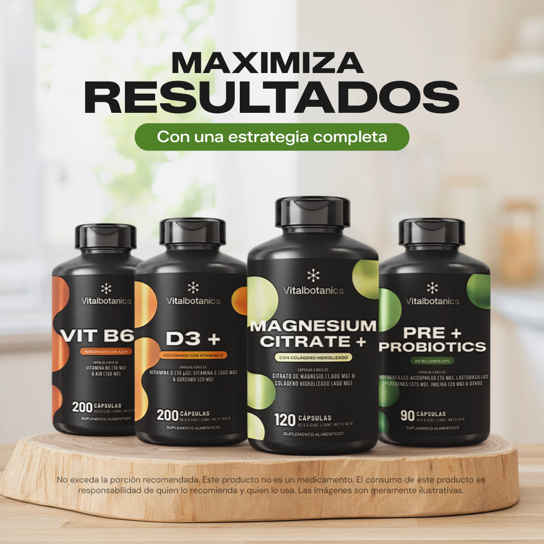 Magnesium Citrate+ Vitalbotanics – presentación en cápsulas de citrato de magnesio