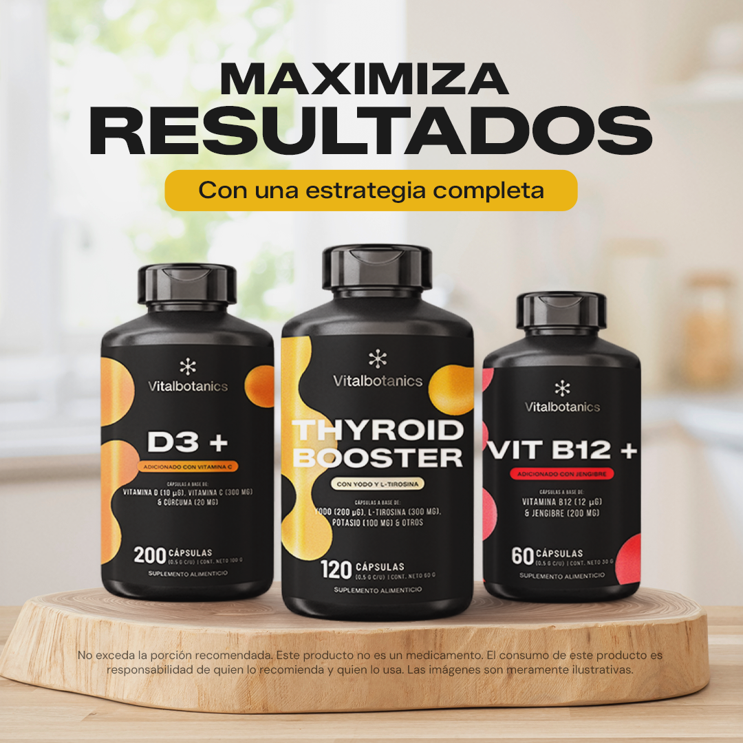 Bundle Thyroid Booster 120c Vitalbotanics – combina con Iron+ y otros suplementos