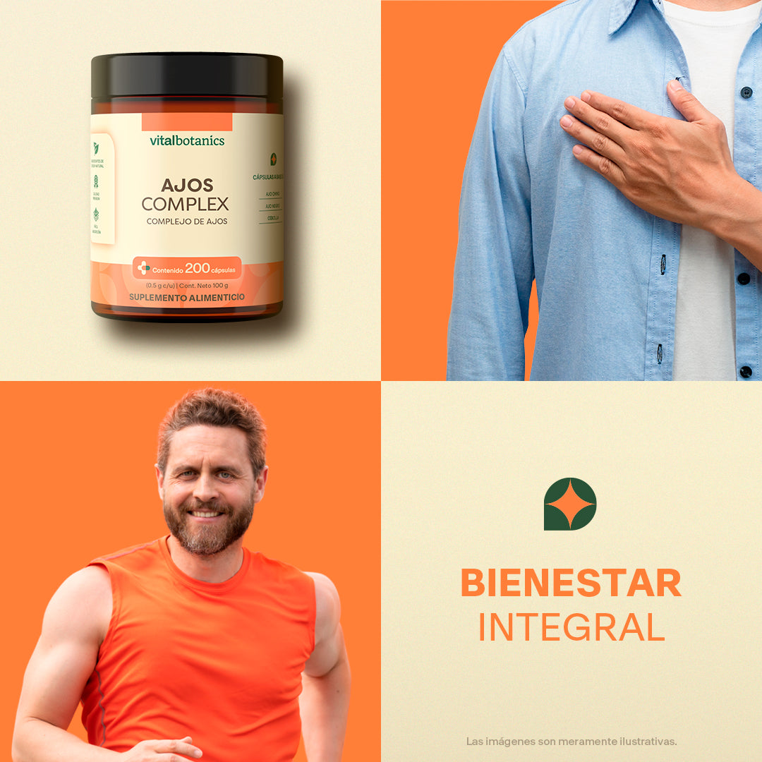 AJOS COMPLEX | Complejo de Ajo Chino, Ajo Negro y Cebolla – 200 Cápsulas