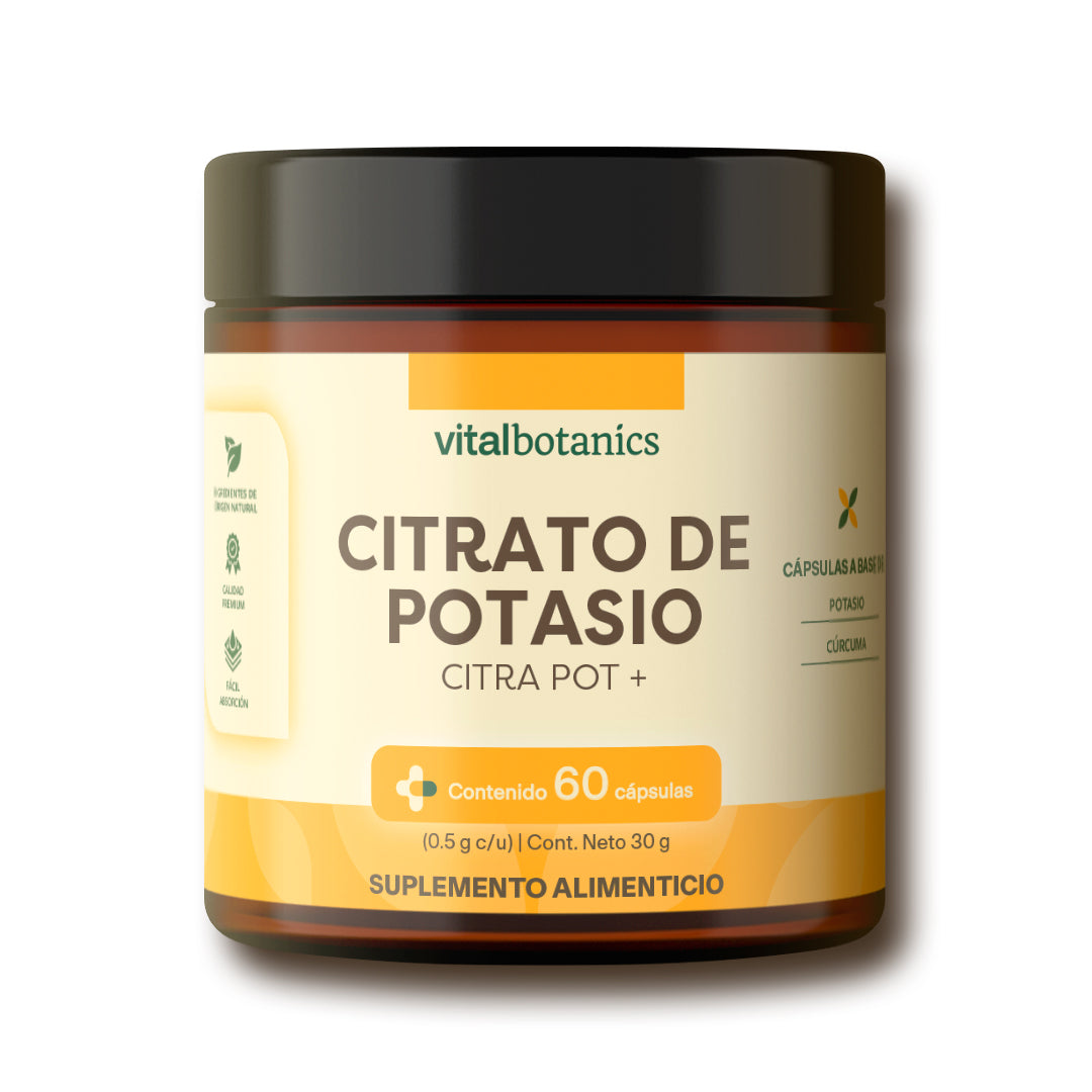 Citrato de Potasio, Cúrcuma en cápsulas - VitalBotanics
