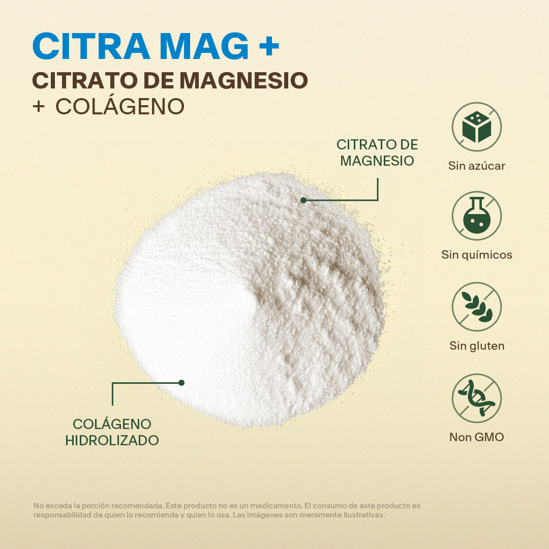 Citrato De Magnesio en Polvo Sabor Natural