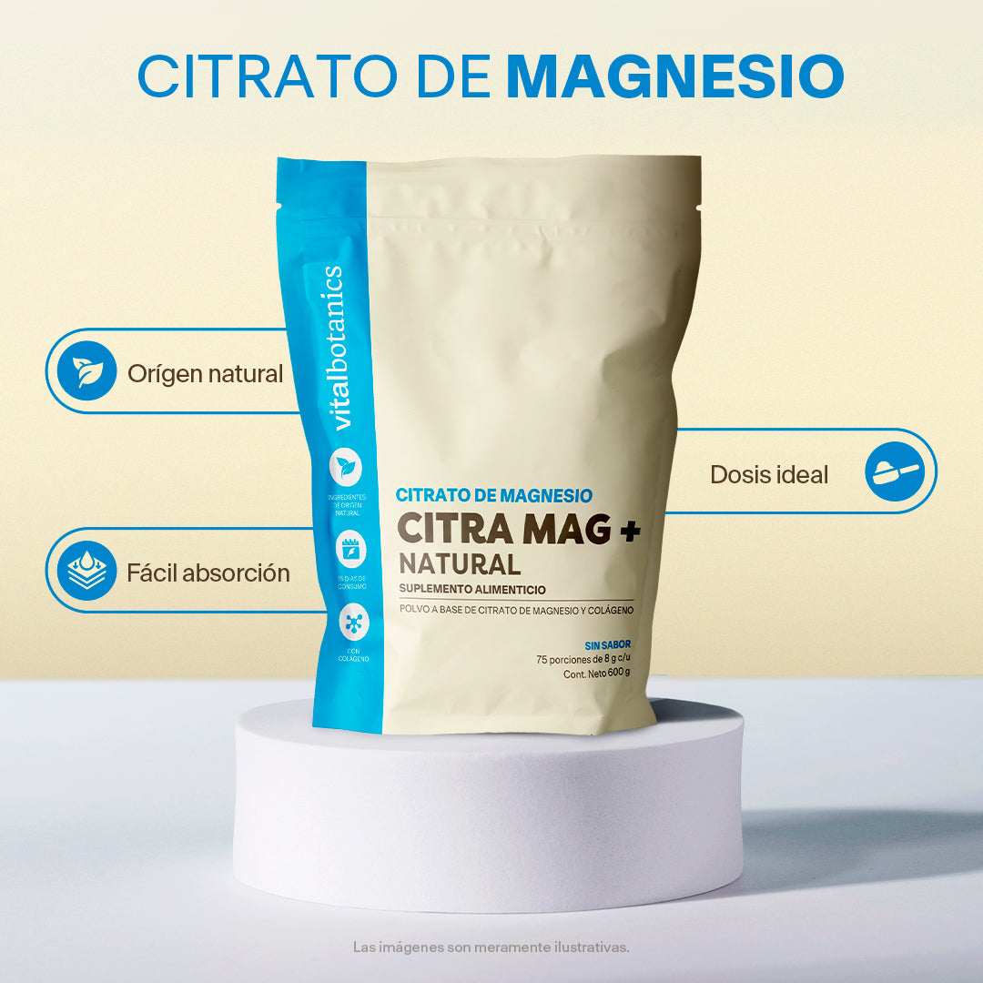 Citrato De Magnesio en Polvo Sabor Natural
