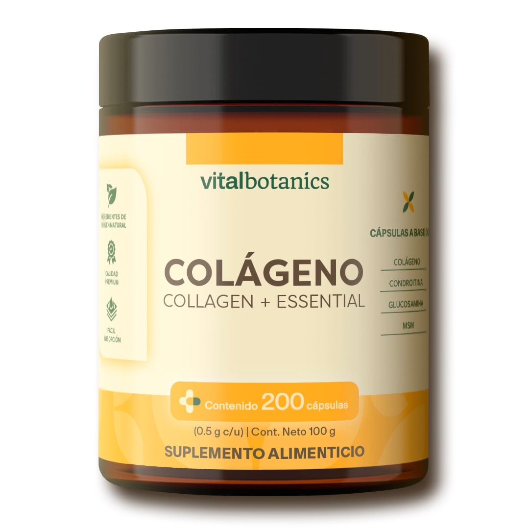 Colágeno Hidrolizado, Glucosamina, Condroitina y MSM en cápsulas Vitalbotanics – 200 piezas