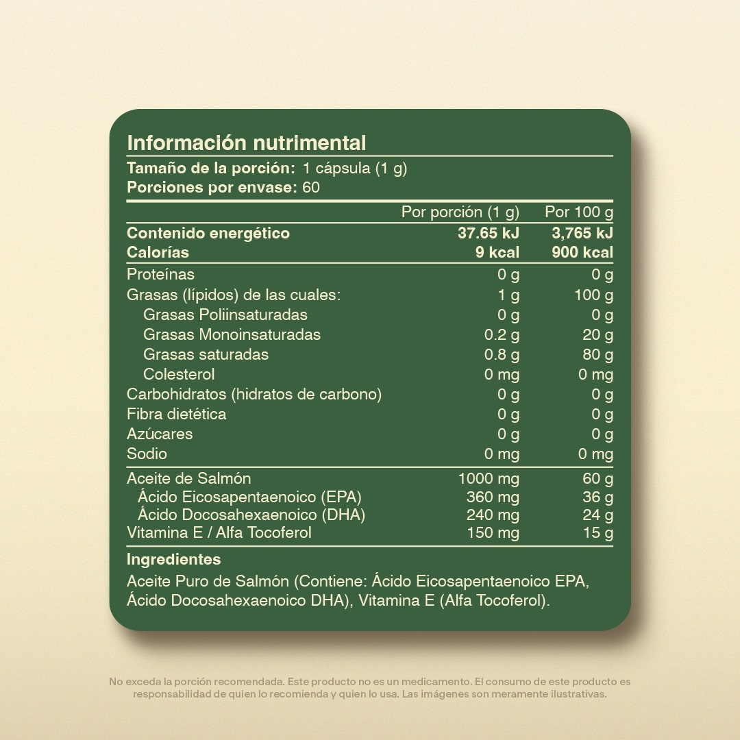 Aceite de Salmón Vitalbotanics – fuente de omega 3, EPA y DHA de origen marino
