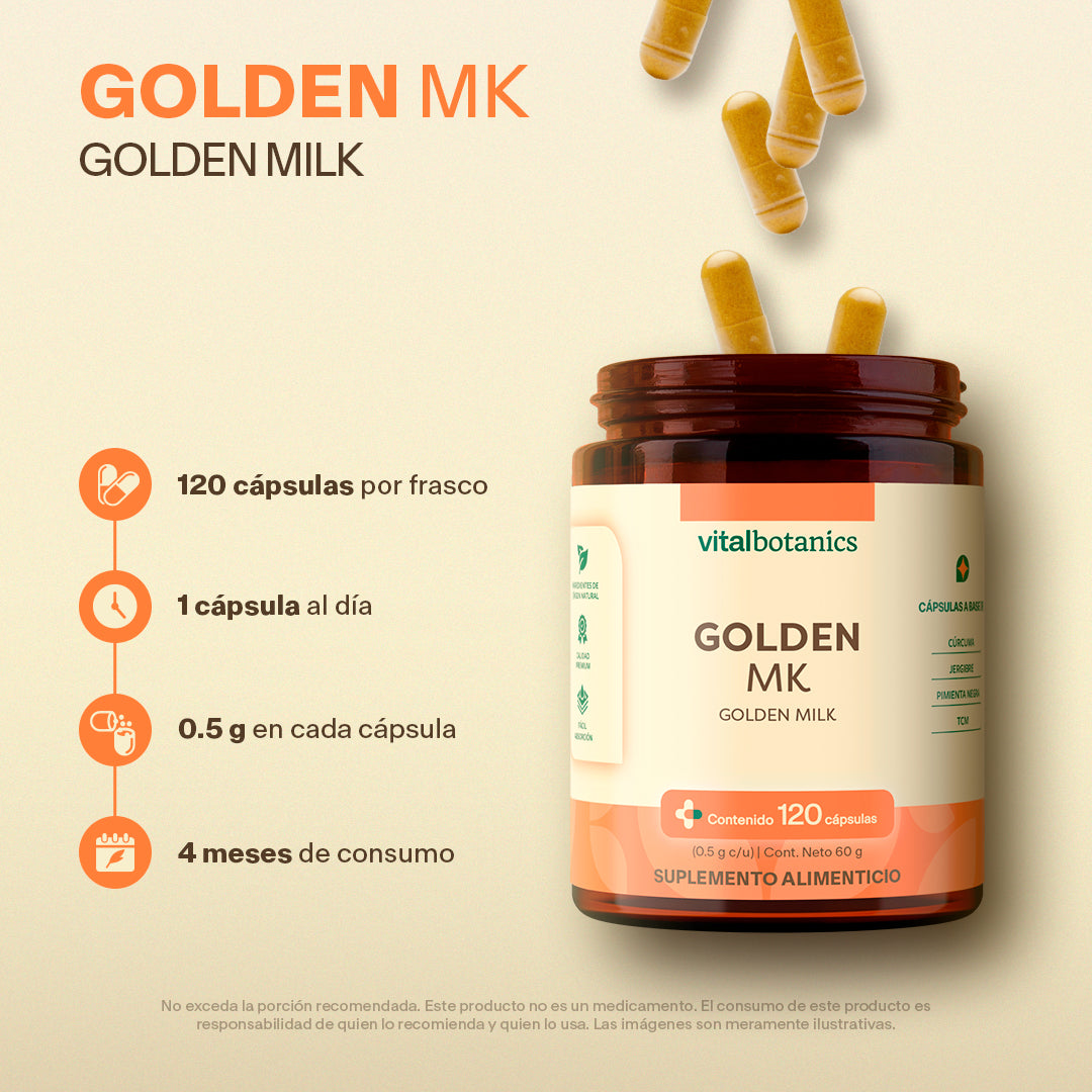 Golden Milk en Cápsulas - VitalBotanics