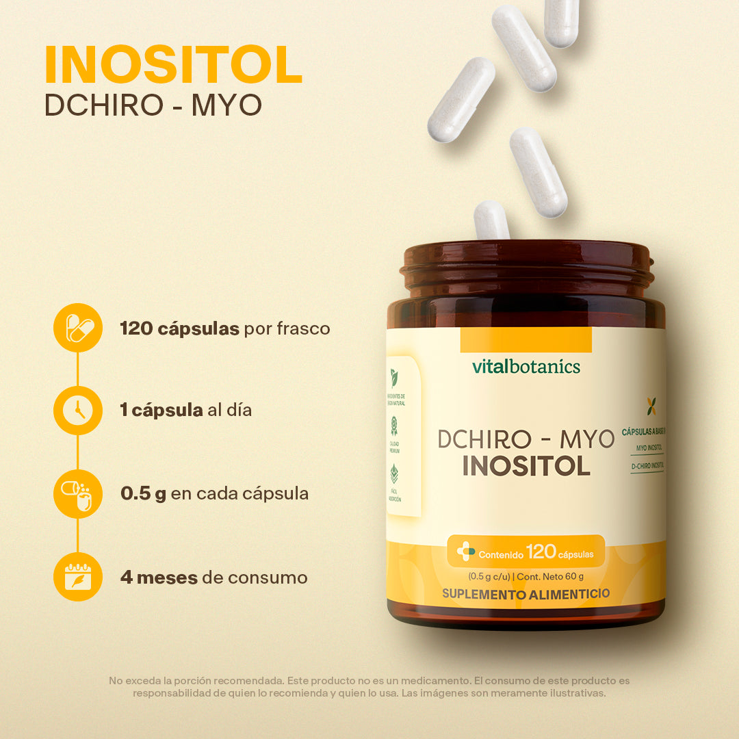 D-Chiro Inositol, Myo-Inositol en Cápsulas - VitalBotanics