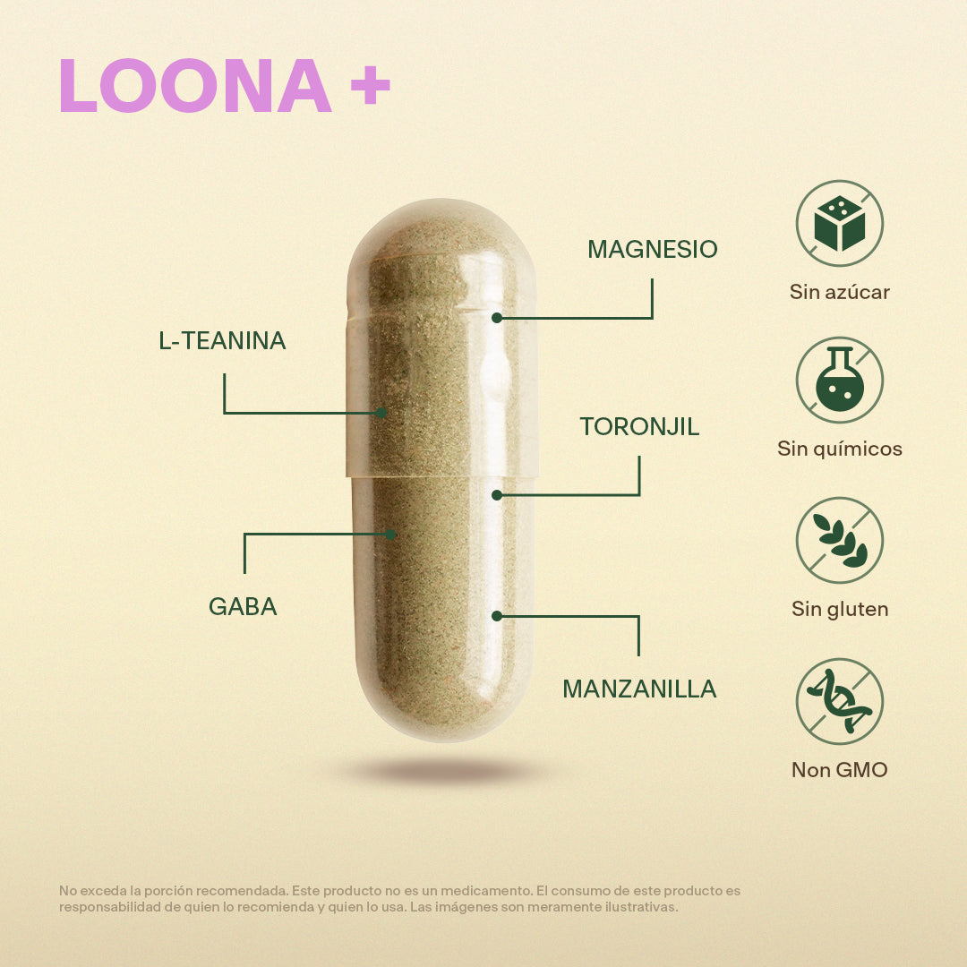 LOONA+ Sueño Profundo y Relajación | 200 Cápsulas – Descanso Natural
