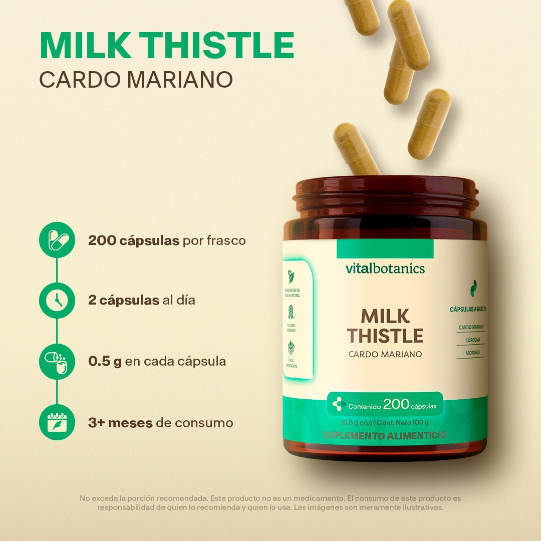 Milk Thistle, Cardo Mariano en Cápsulas