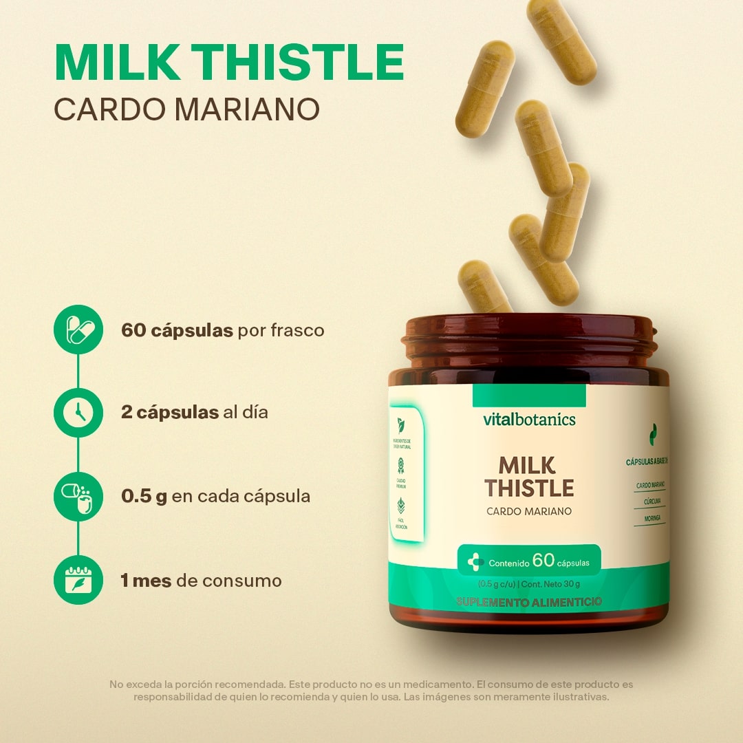 Milk Thistle | Cardo Mariano (60 cápsulas) - VitalBotanics