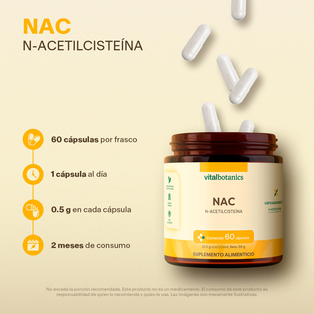 N-Acetilcisteina en Cápsulas - VitalBotanics