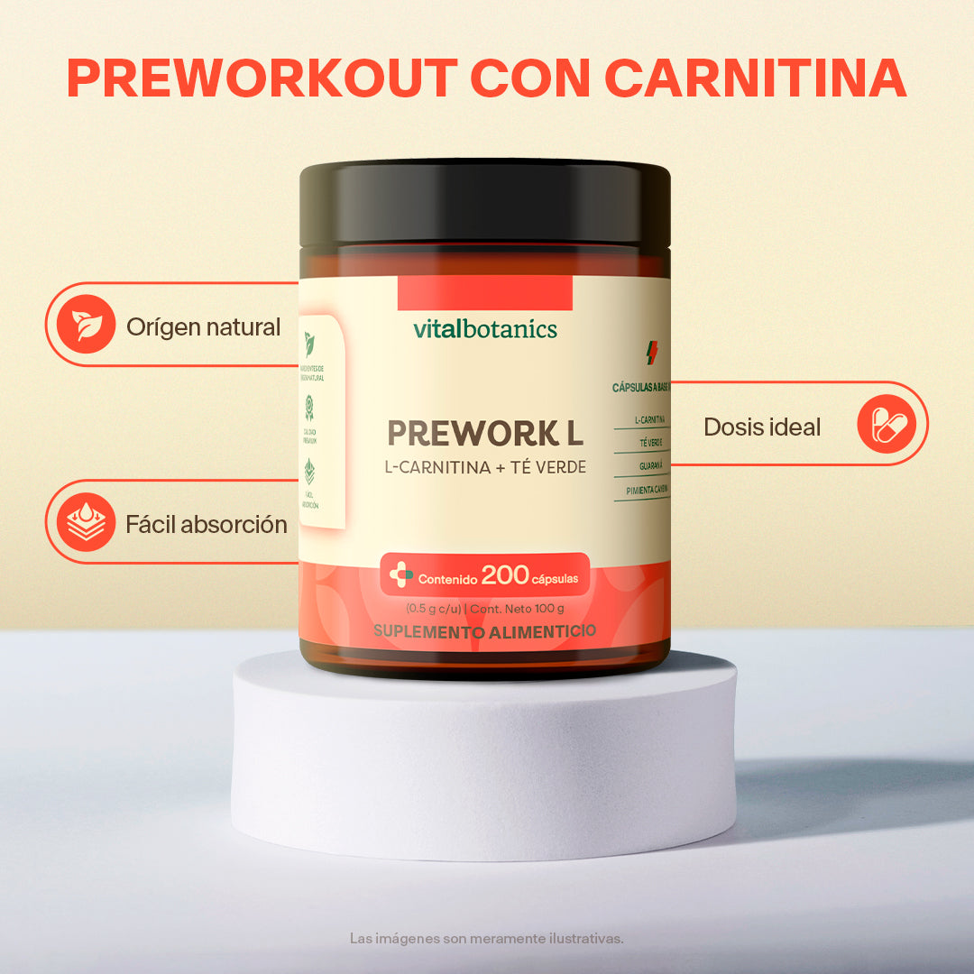 L-Carnitina | 200 Cápsulas – Quema Grasa y Energía