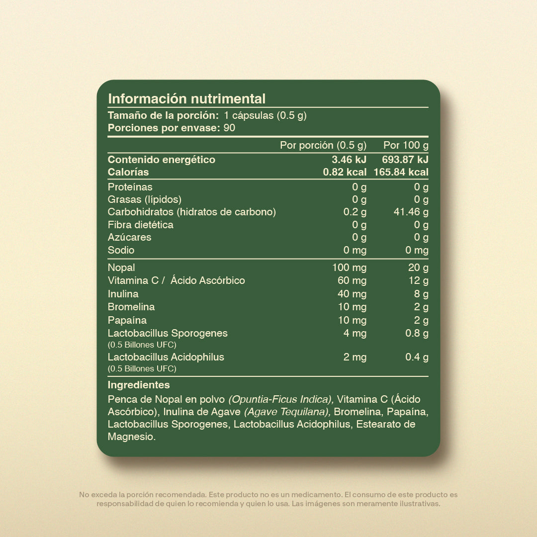 PROBIOTA + INULIN | Probióticos e Inulina de Agave – 90 Cápsulas