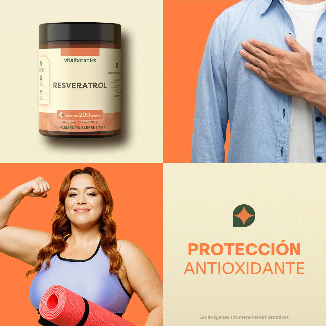 RESVERATROL | Arándano, Açaí y Vitamina C – 200 Cápsulas Antioxidante