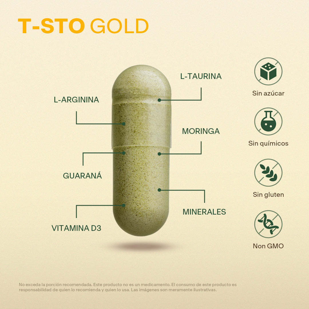 T-STO GOLD – Suplemento Natural para Hombre
