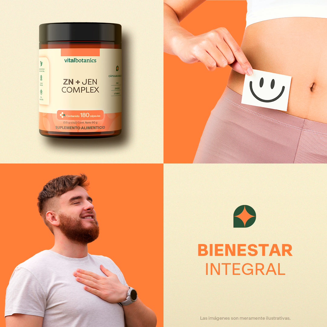 Complejo Vitamina C, Jenjibre, Zinc en Cápsulas - VitalBotanics