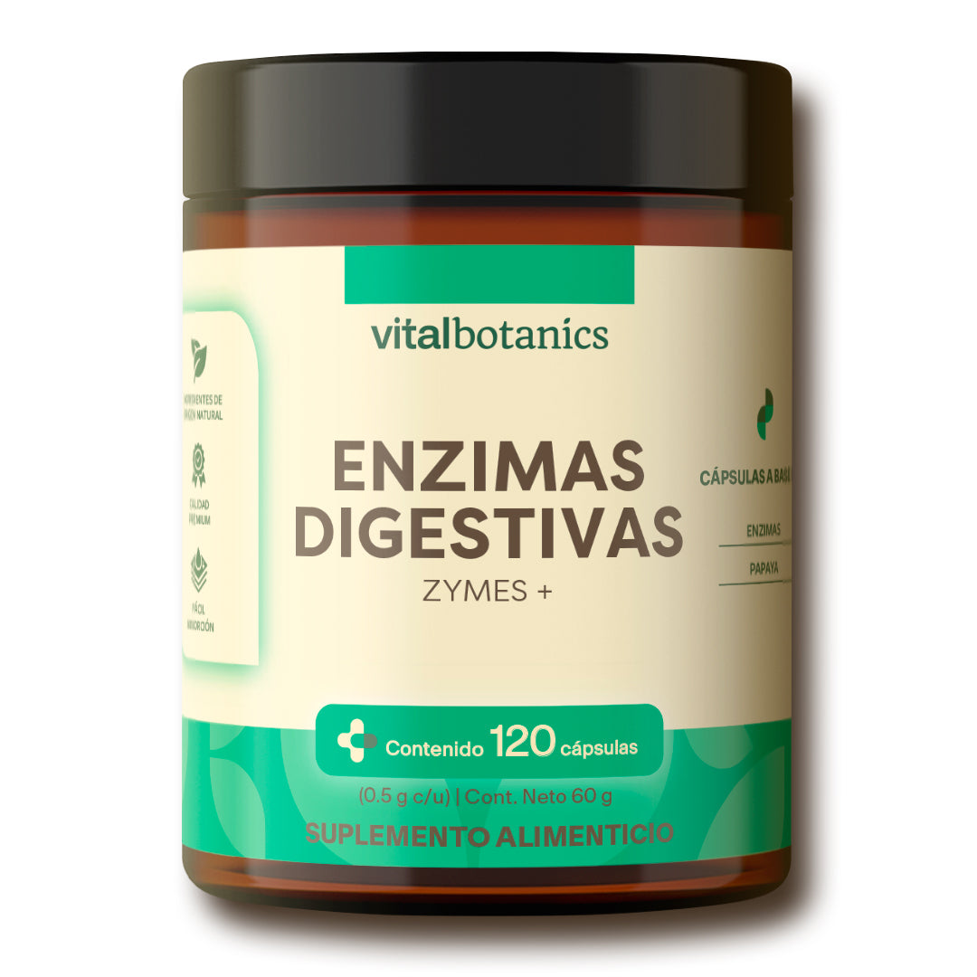 ZYMES+ Enzimas Digestivas | 120 Cápsulas – Digestión Sin Pesadez