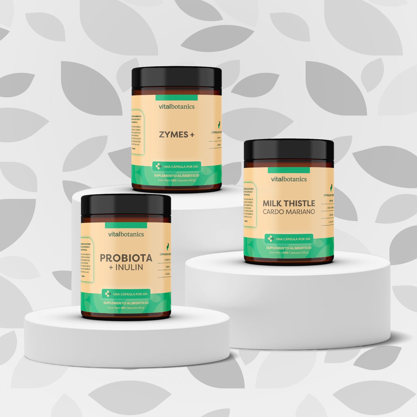 KIT PROBIÓTICOS | PROBIOTA + INULIN , ZYMES +, MILK THISTLE CARDO MARIANO