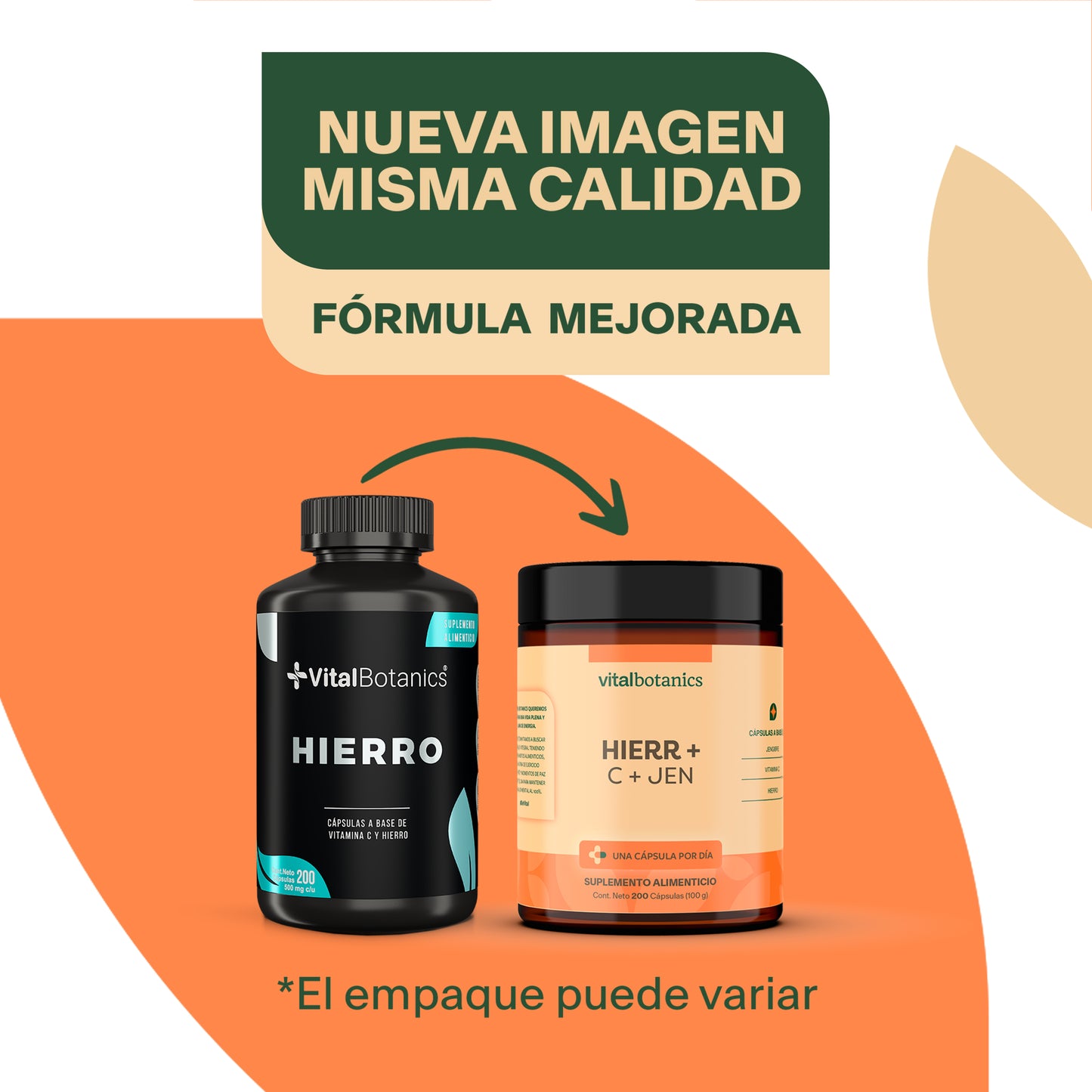 Hierro + Vitamina C | 200 cápsulas de 500mg