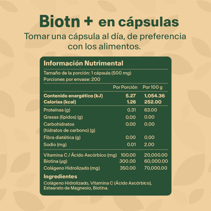 BIOTIN + COLAGEN + VIT C | Biotina + Colágeno + Vitamina C