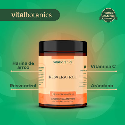 Resveratrol + Acai | 200 cápsulas de 500mg