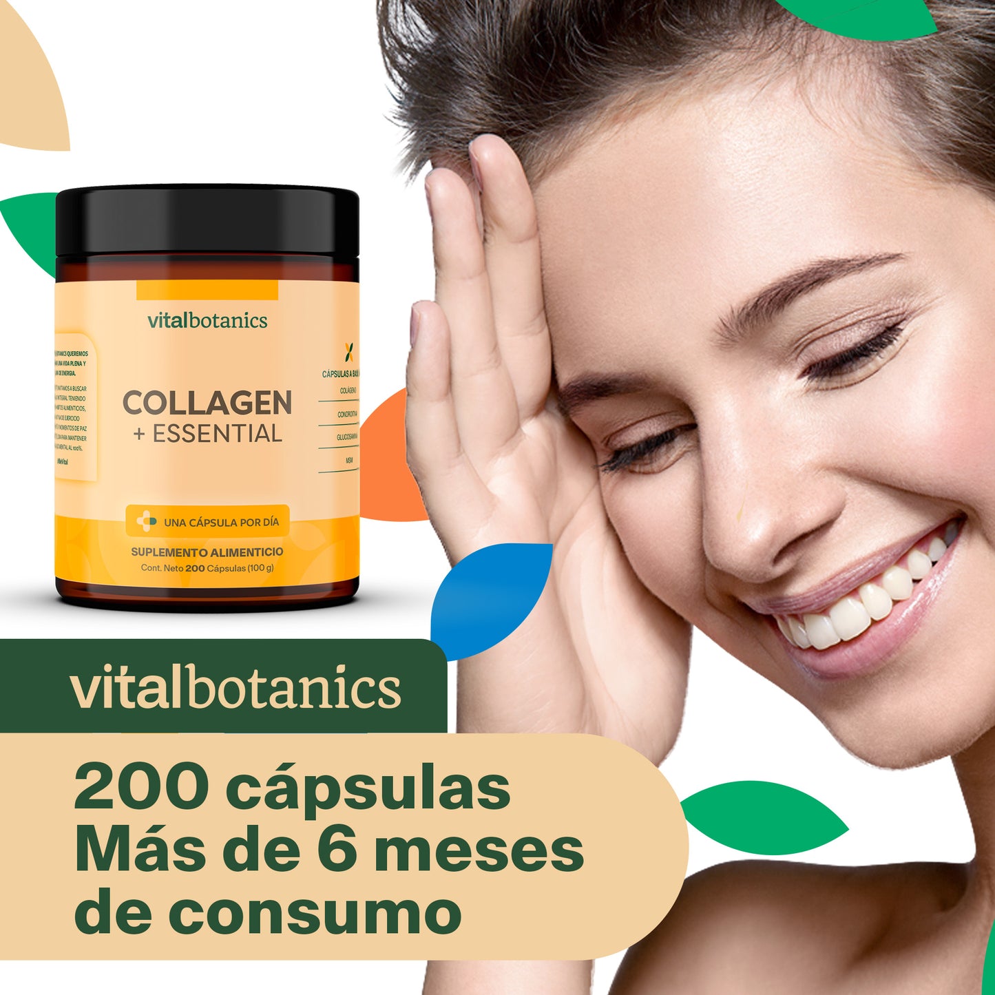 COLLAGEN + ESSENTIAL | Condroitina + Glucosamina + MSM + Colágeno