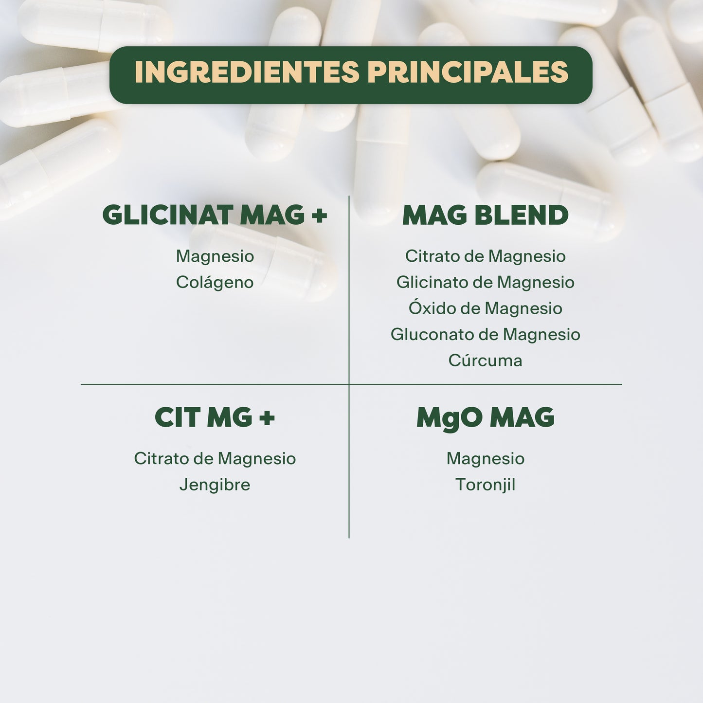 KIT MAGNESIOS | GLICINAT MAG +, MAG BLEND, CIT MG +, MgO MAG
