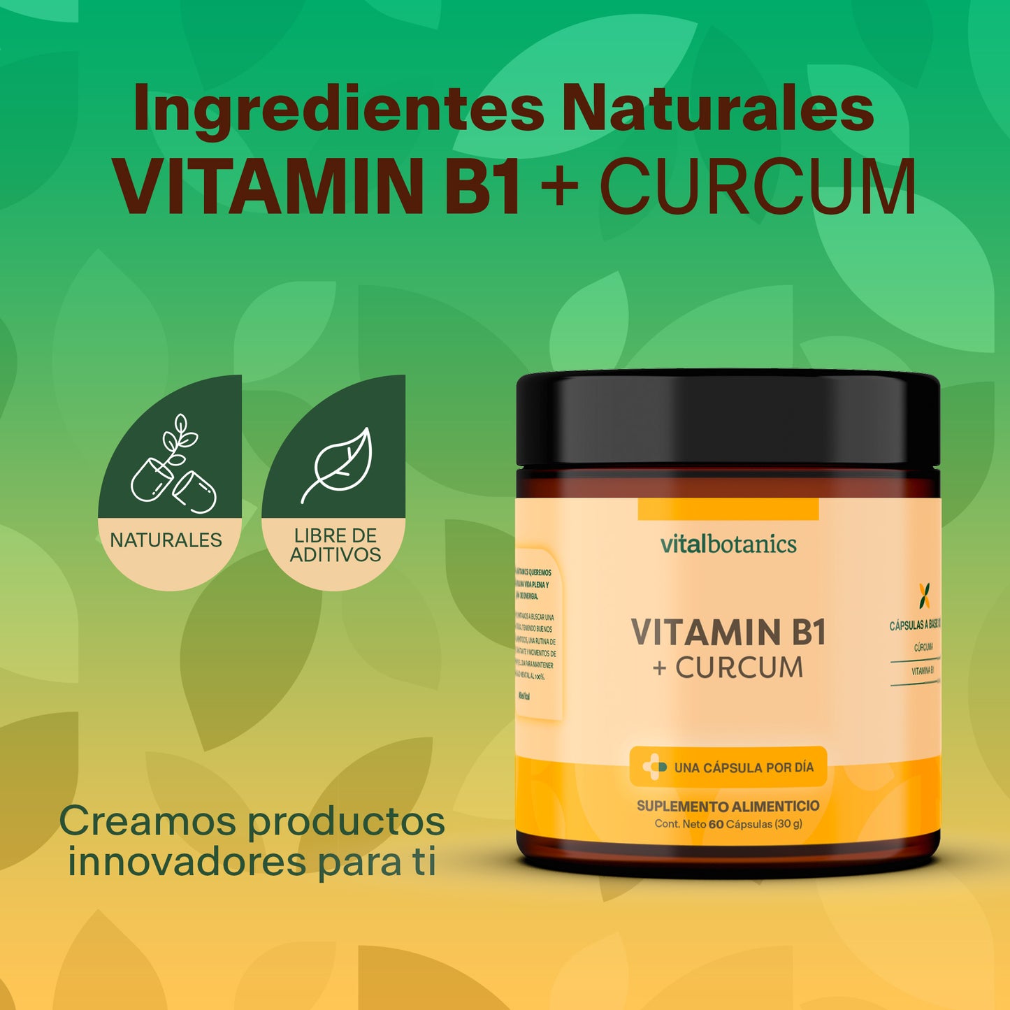 VITAMIN B1 + CURCUM | 200 cápsulas de 500mg
