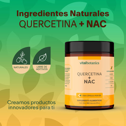 Quercetin + NAC | Quercetina, Zinc, NAC y Vitamina C