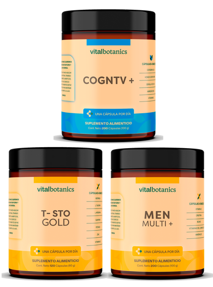 KIT MEN  | T-STO GOLD, COGNTV+, MEN Multi Vitamin+